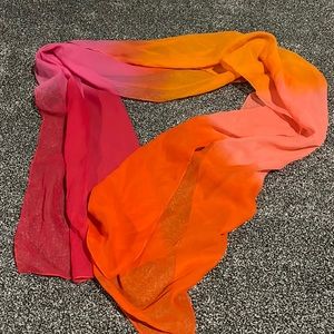 Sheer pink/coral scarf